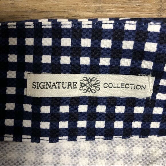 Signature Collection Blue and White Checkered Skirt Size 12 - Picture 7 of 8